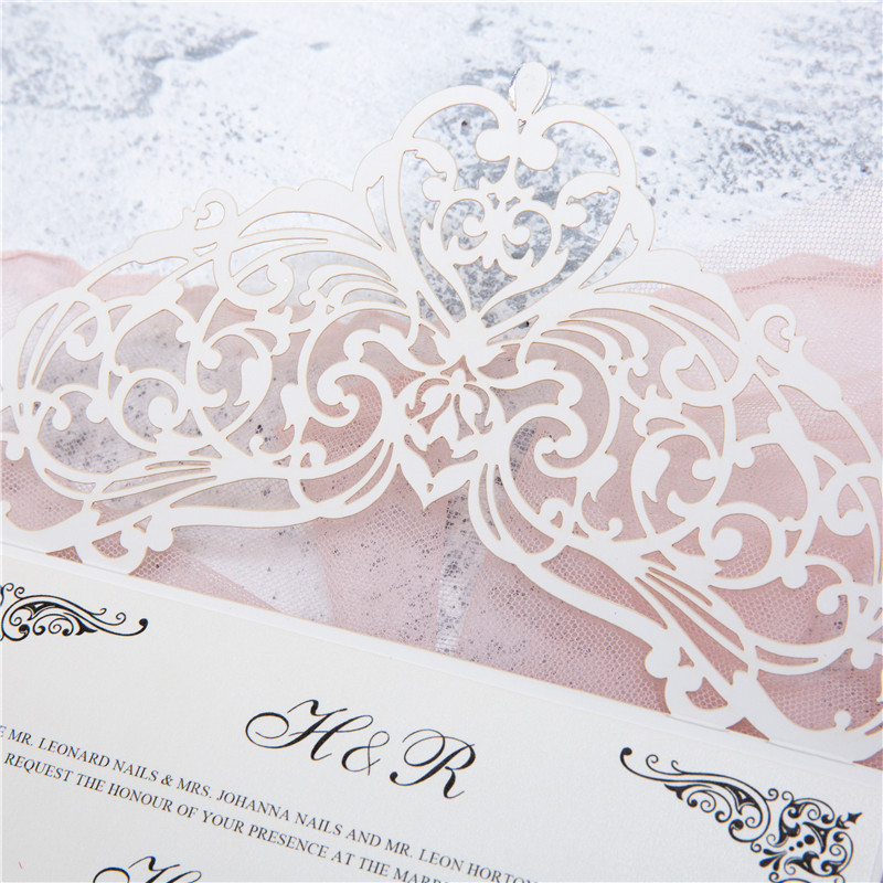 Faire Part de Mariage Original type enveloppe en dentelles WPL0018