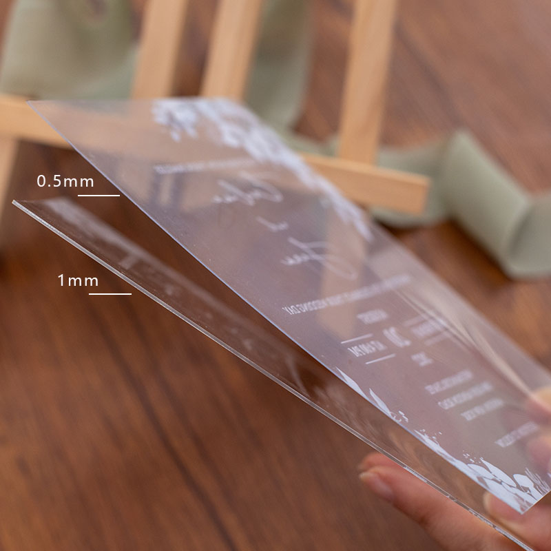 Faire-part en acrylique plexiglass UV ACR01 - Cliquez sur l'image pour la fermer