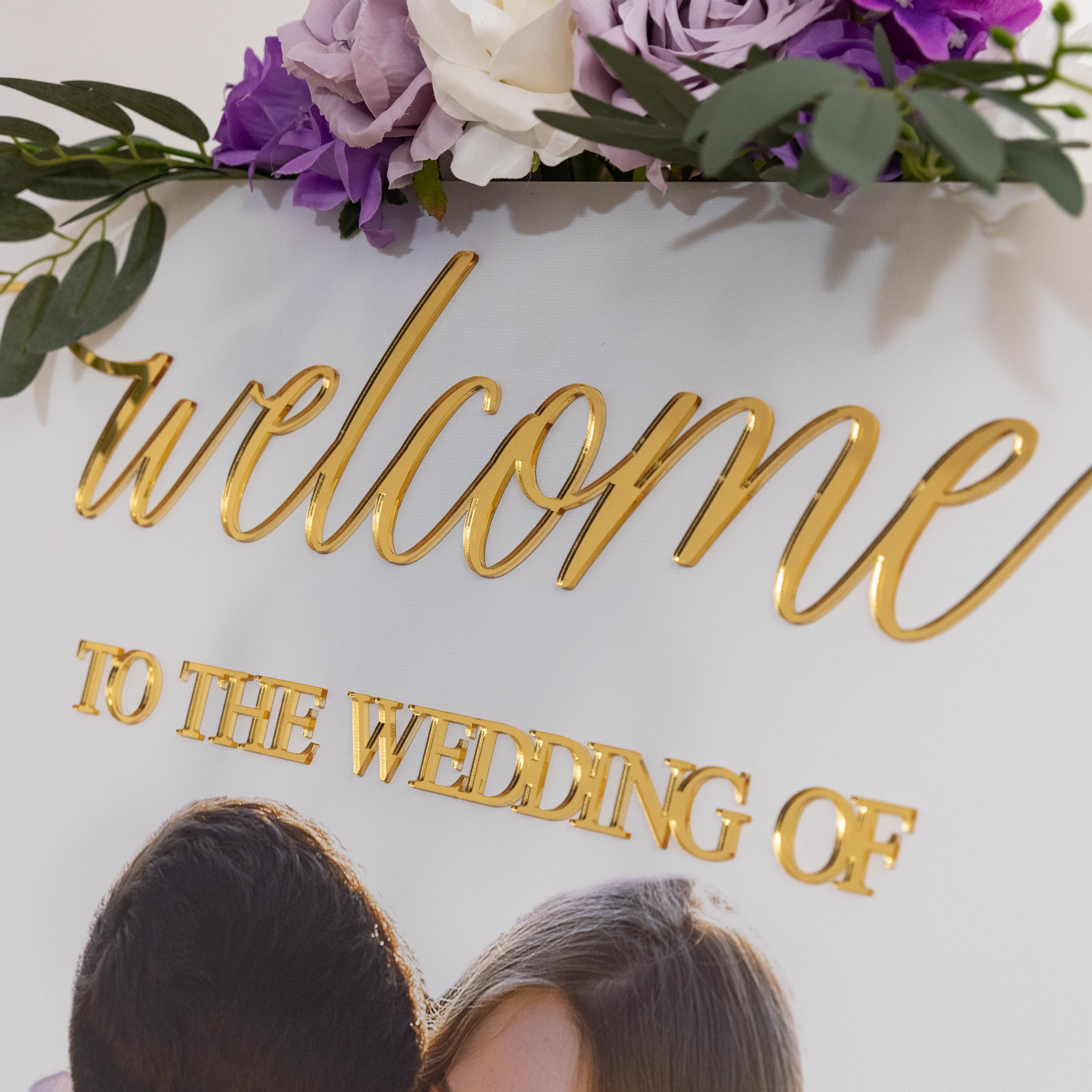 Panneau de bienvenue pour mariage en acrylique avec photo YK088 - Cliquez sur l'image pour la fermer