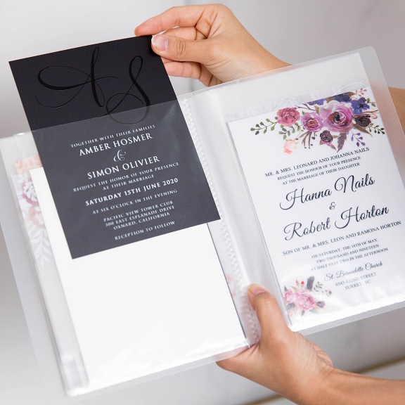 Catalogue d'invitations UV et dorure à chaud