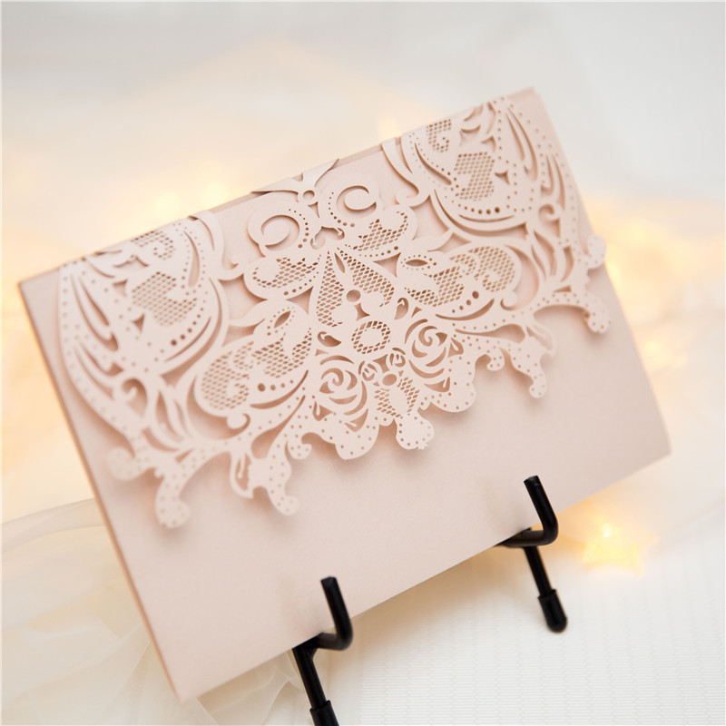 Faire-part modèle pochette ciselé WPFC2133