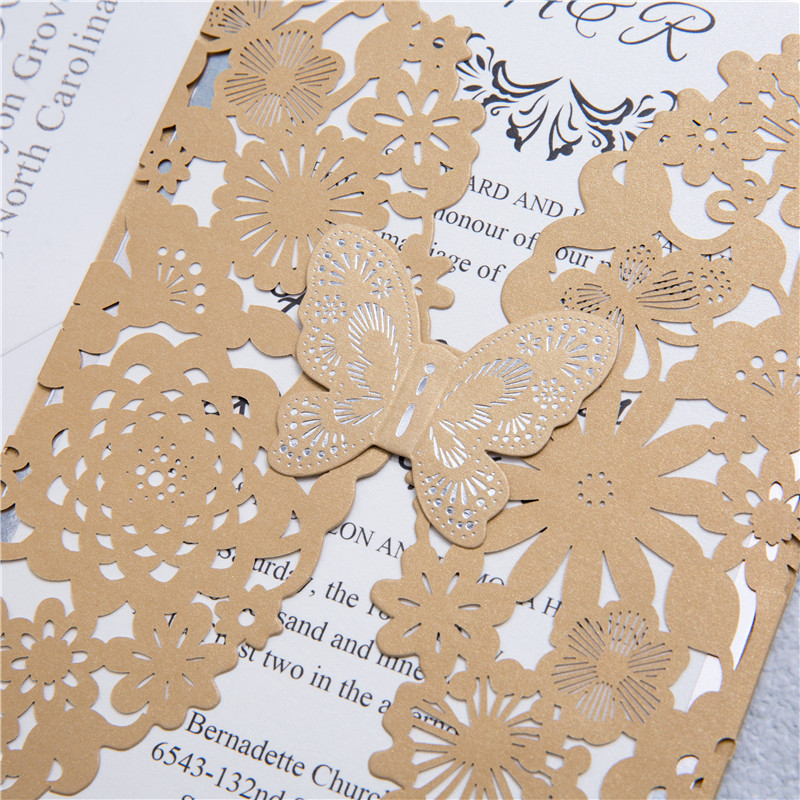 Faire Part de Mariage Romantique Avec Papillon WPL0073 - Cliquez sur l'image pour la fermer