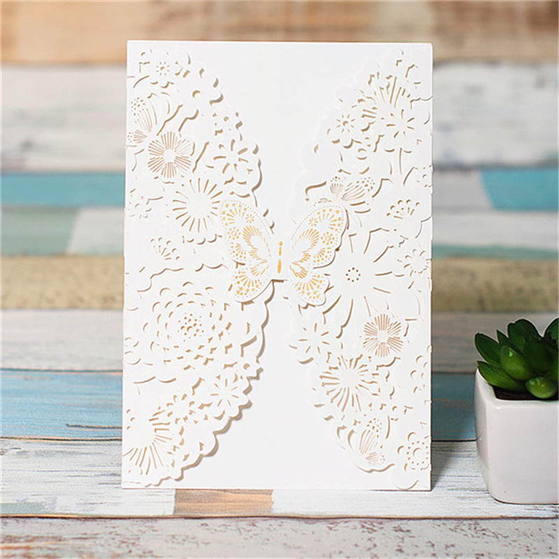 Faire Part de Mariage Romantique Avec Papillon WPL0073 - Cliquez sur l'image pour la fermer