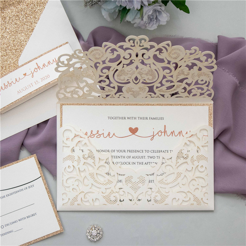 Faire Part de Mariage Ciselé WPL0197