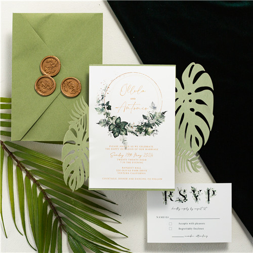 Faire Part de Mariage Romantique Ciselé WPL0237