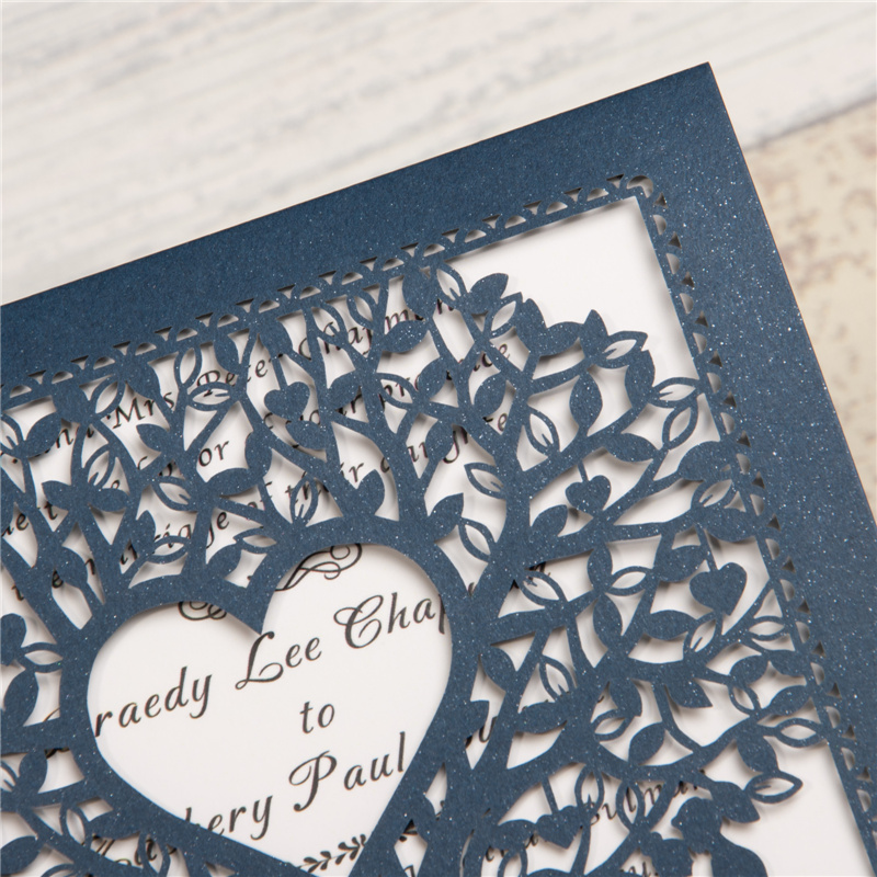 Faire Part de Mariage Romanesque Couple et Arbres WZL0014